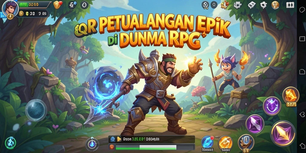 Tampilan screenshot <strong>8QR</strong> menunjukkan aksi pertempuran mendebarkan di dunia fantasi.