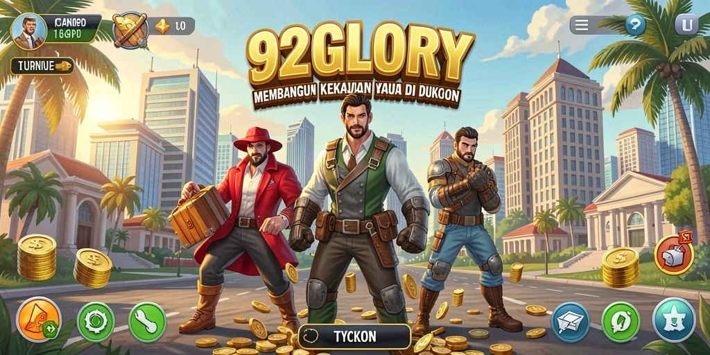Tampilan permainan Tycoon yang mendebarkan dengan grafis nyata.