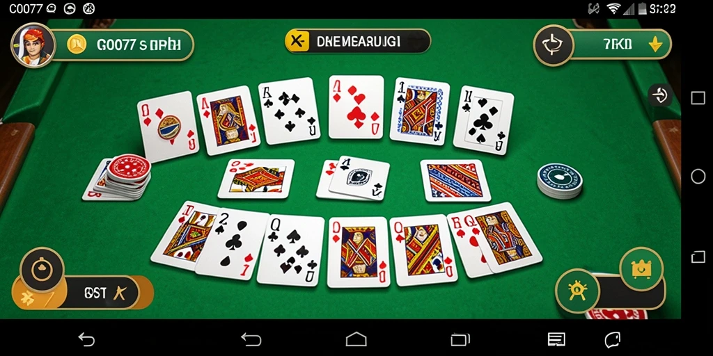 Tampilan gameplay Gaple yang seru dan interaktif di C0077.