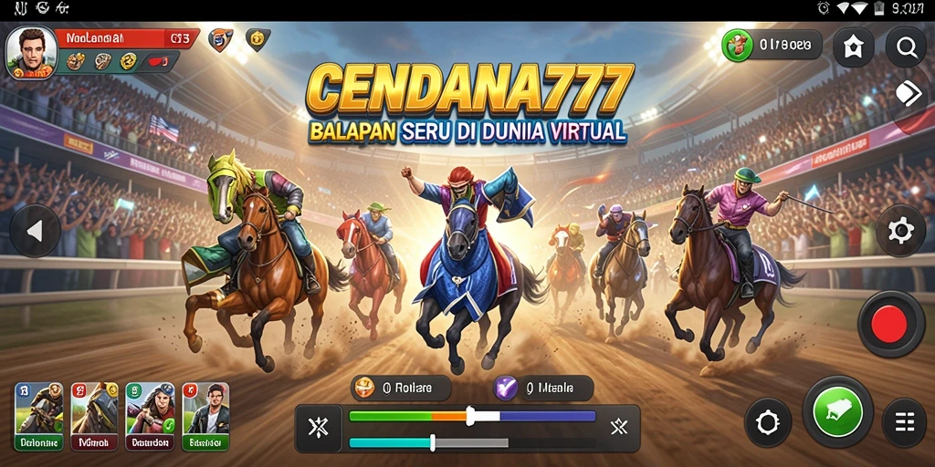 Screenshot gameplay CENDANA777 yang menunjukkan balapan seru dan mendebarkan.