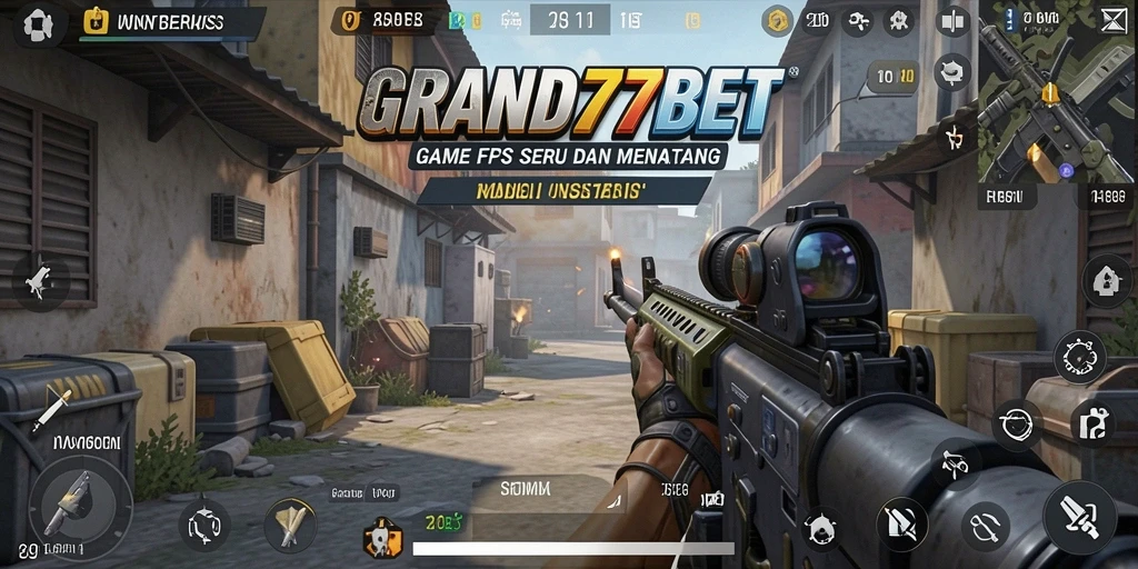 Screenshot utama GRAND77BET menampilkan intensitas pertempuran FPS.