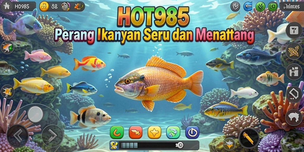 Tampilan menarik dari screenshot HOT985 saat menangkap ikan.