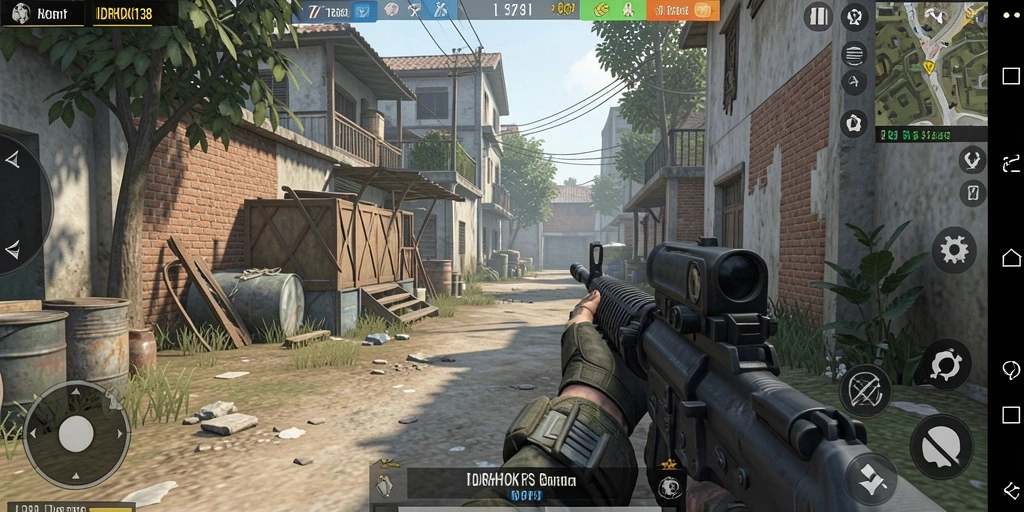 Screenshot dari gameplay intens dalam IDRHOKI138 menunjukkan aksi perang yang mendebarkan.