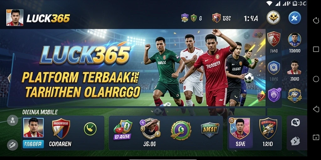 Menampilkan tampilan antarmuka <strong>LUCK365</strong> yang menarik dan mudah digunakan.