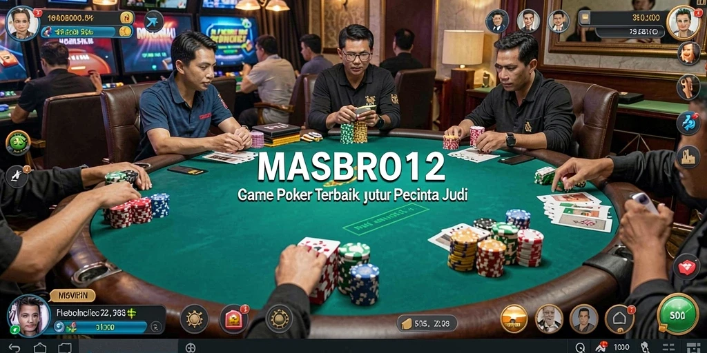 Tampilan gameplay Poker di MASBRO12 yang menarik.