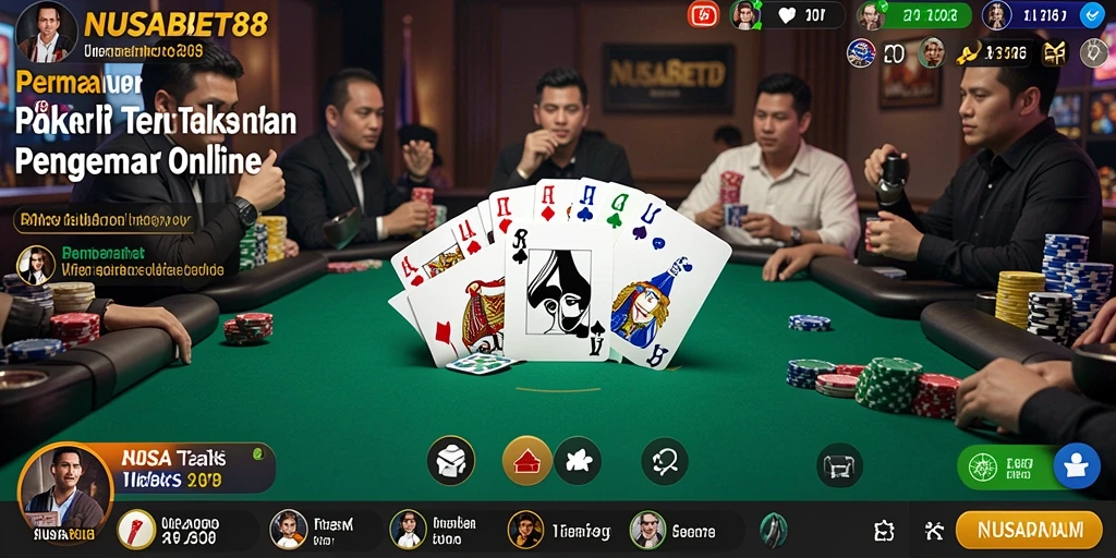 Tampilan menarik dari permainan Poker di NUSABET88.