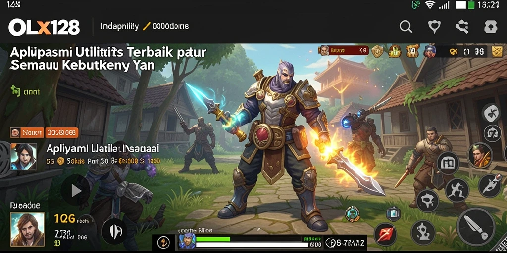 Tampilan antarmuka aplikasi OLX128 yang intuitif dan informatif.