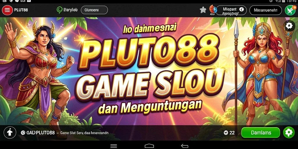 Tampilan gameplay Slot yang mengasyikkan dan penuh warna di PLUTO88.