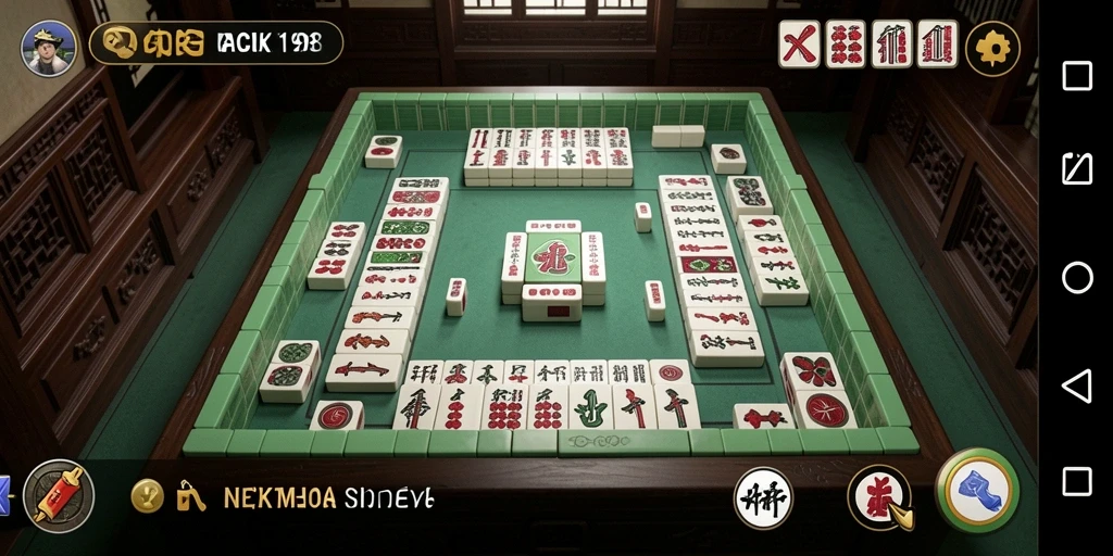 Tampilan menarik dari gameplay Mahjong di RACIK198.
