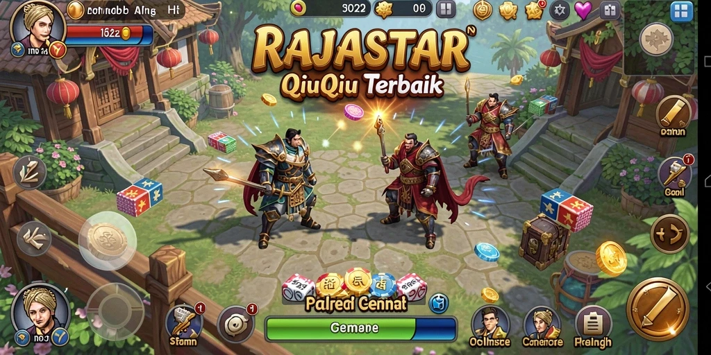Tampilan gameplay seru dalam RAJASTAR yang penuh strategi QiuQiu.