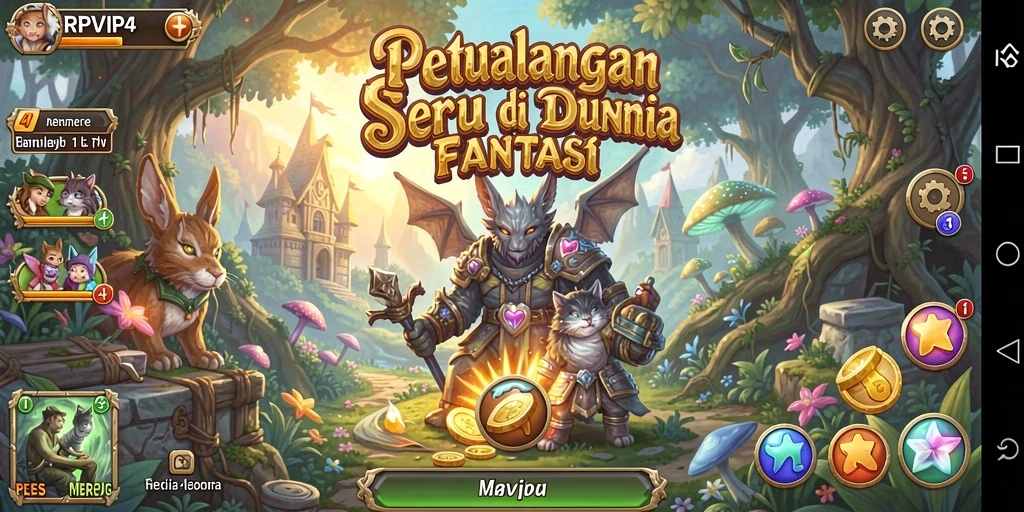 Tangkapan layar gameplay RPVIP4 yang menampilkan aksi petualangan seru.