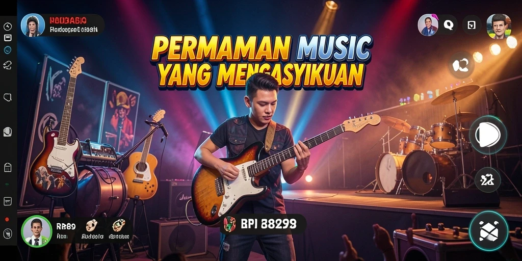 Tampilan gameplay menarik dari game musik RR89 yang seru.