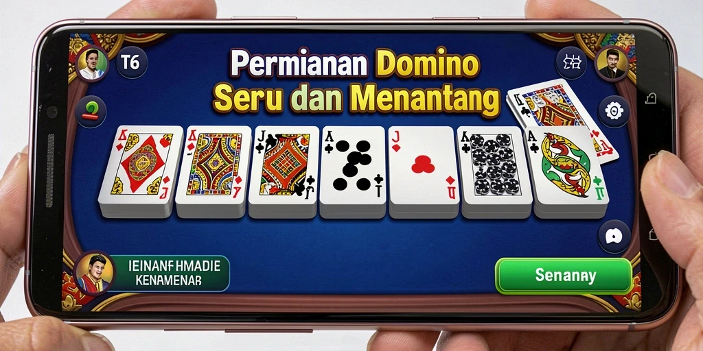 Tampilan gameplay T6 menunjukkan keseruan bermain domino bersama teman.