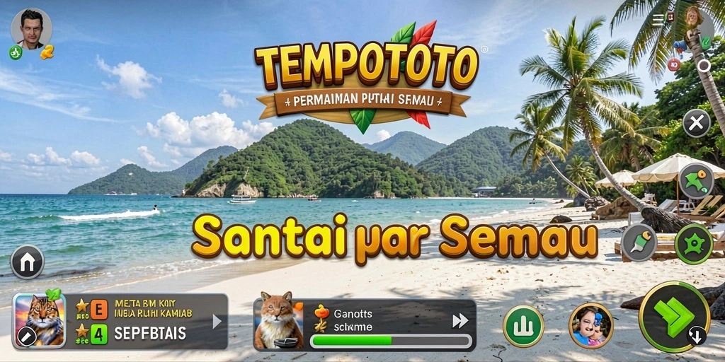Screenshot TEMPOTOTO menampilkan gameplay yang menarik dan ceria.