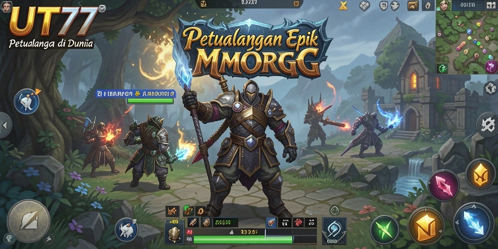 Screenshot UT77 yang menampilkan aksi pertarungan seru dalam MMORPG.