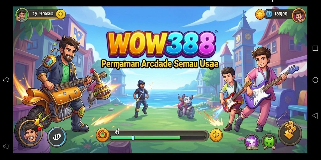 Screenshot utama WOW388 menampilkan aksi gameplay Arcade yang seru dan menantang.
